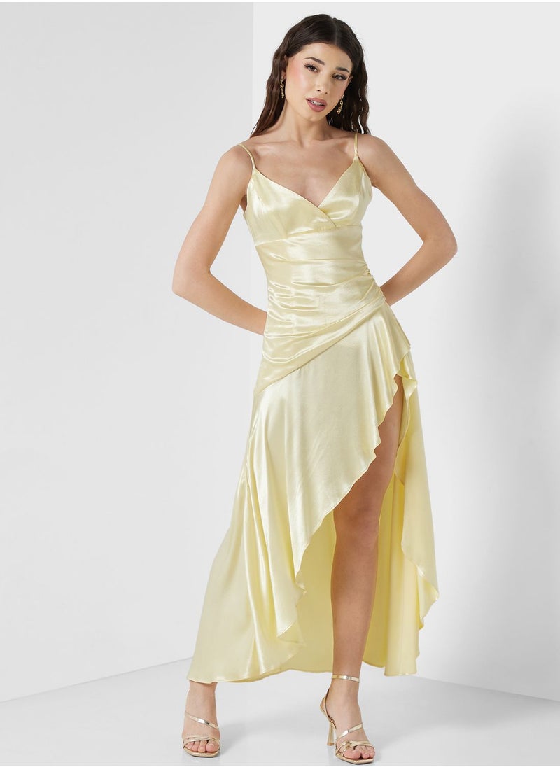 Bardot - Side Slit Flair Dress - Image 1