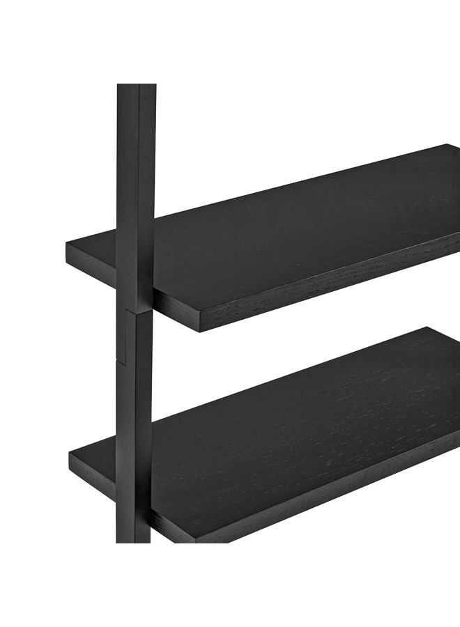Nathan James Beacon Bohemian 5 Tier Bookshelf, Wall Mounted Bookcase, Solid Wood Bookshelf in Black Oak - Image 5