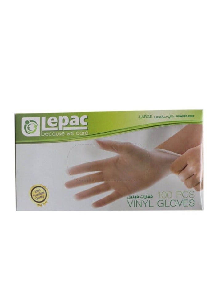 Lepac - Lepac Powder-Free Gloves White Large 100 PCS - Image 1