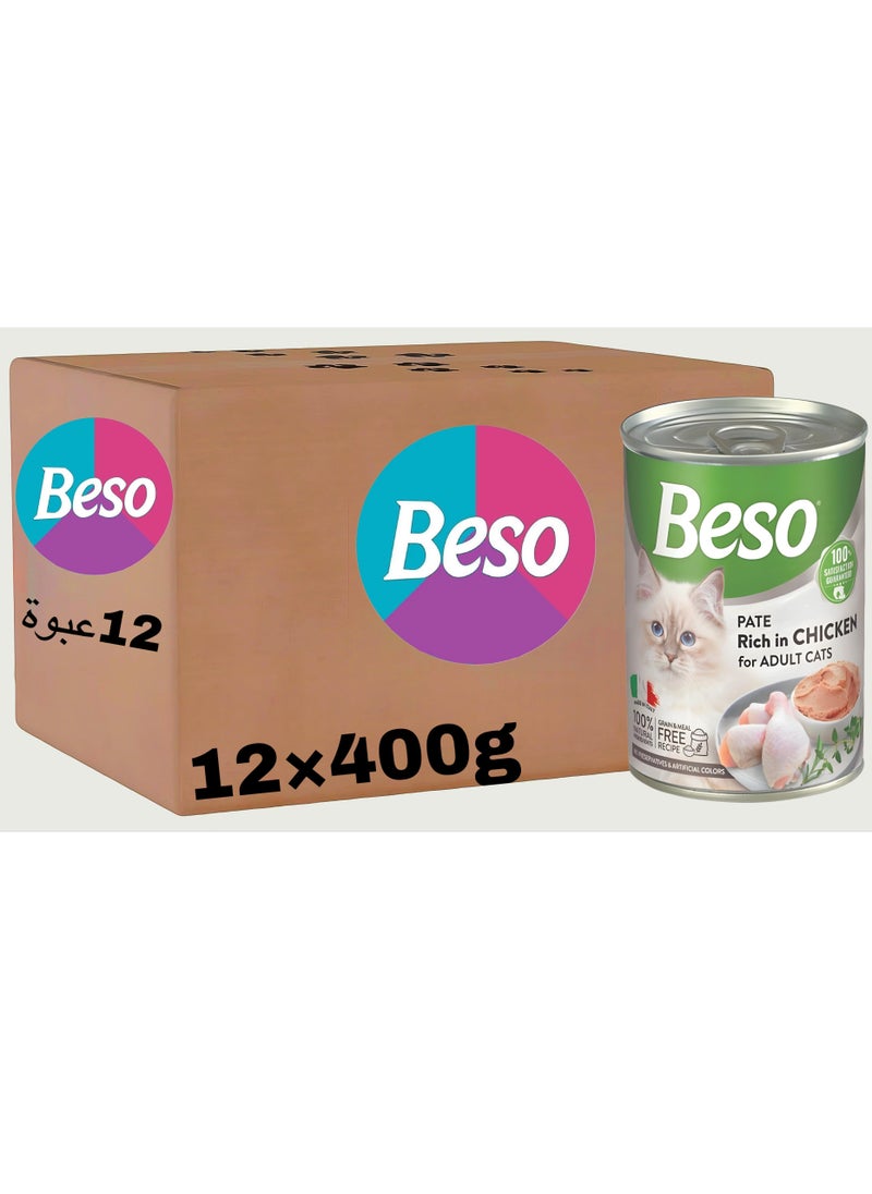 Beso Wet cat food (12 packs) - Beso chicken flavor - 12 × 400g  - Image 1