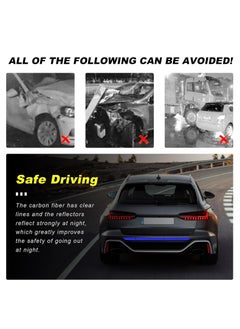 Generic 2PCS Car Trunk Reflective Sticker, Night Visibility Auto Rear Bumper Reflective Strips, Waterproof Adhesive Stickers for Safe Driving, Vehicle Exterior Decor Accessories (Red & Blue)  - Image 4