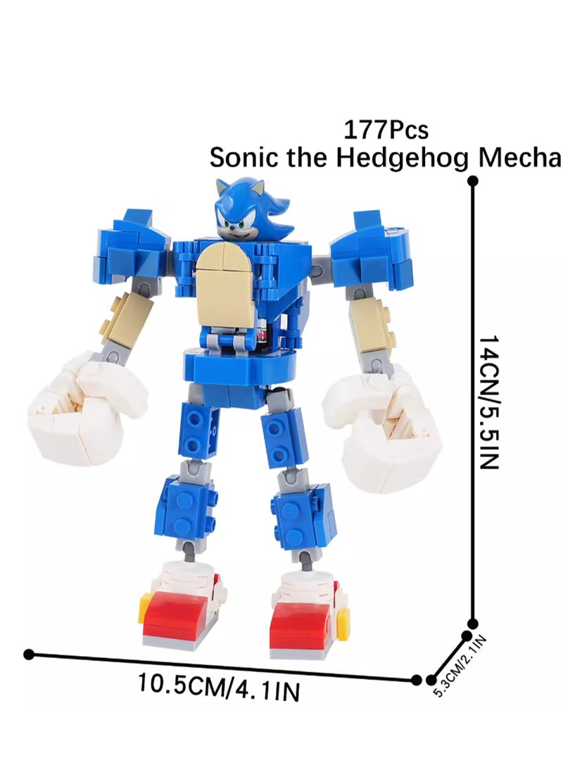 Children's Self-assembly Small Particle Toy Building Blocks Sonic Mecha + Minifigure Model Handmade Creative Puzzle Toys - Image 2