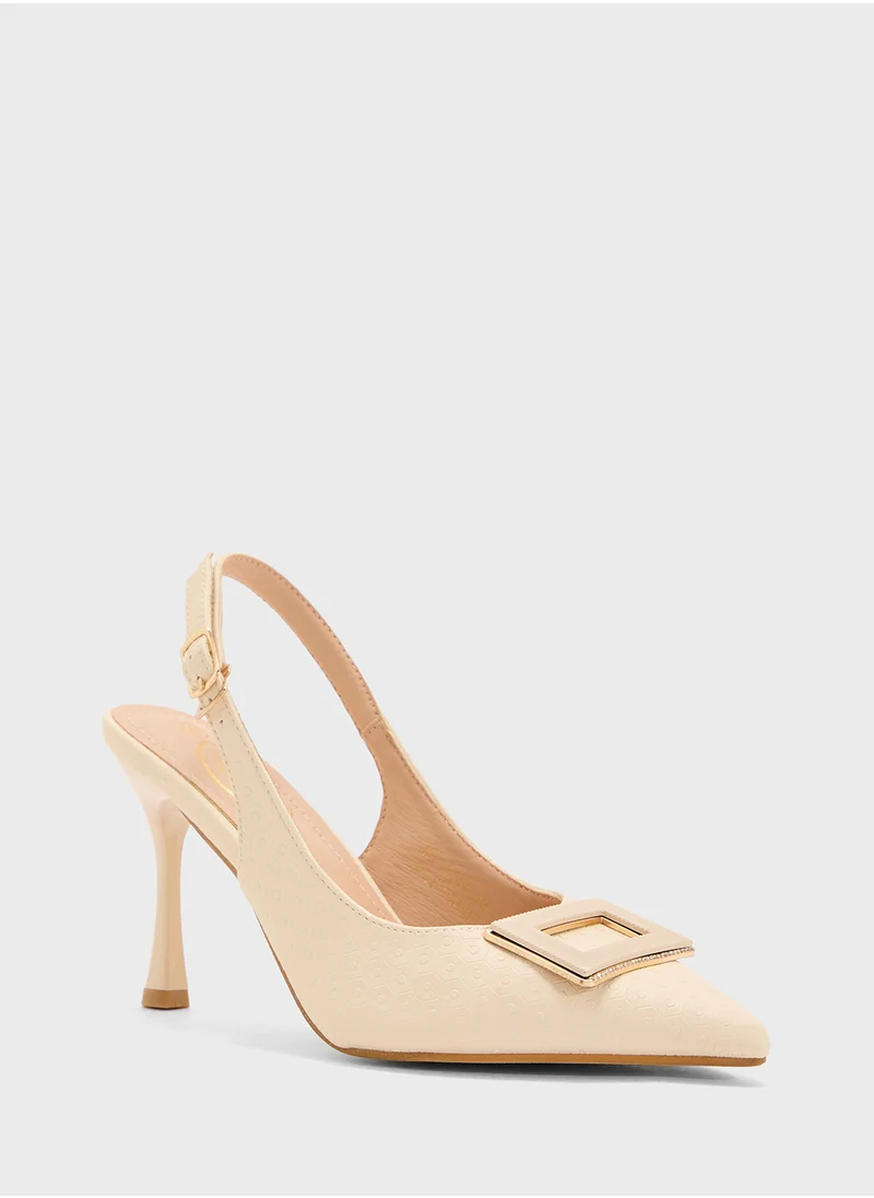 بي ار High Heeled Sling Back Pump