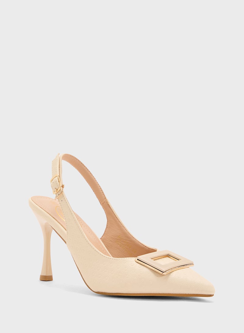 BR High Heeled Sling Back Pump  - Image 2