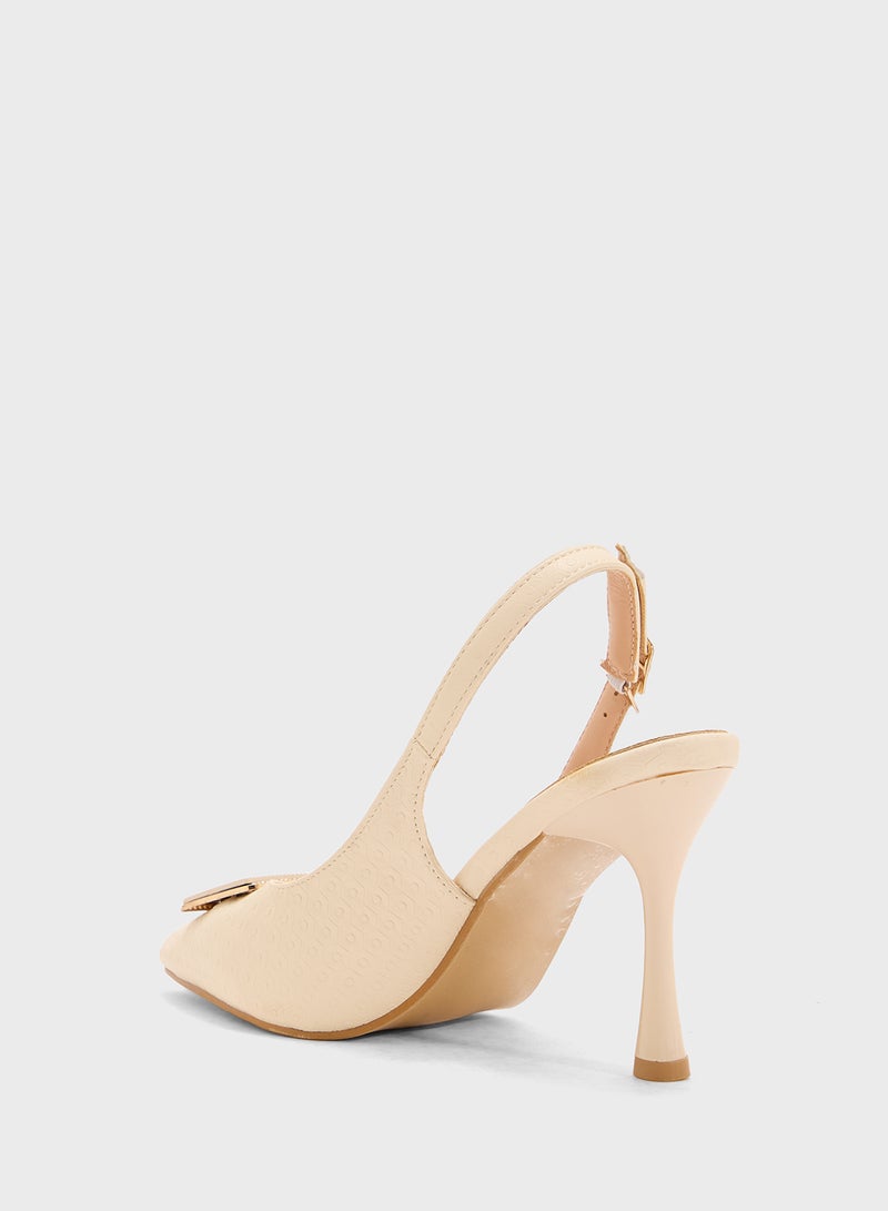BR High Heeled Sling Back Pump  - Image 3