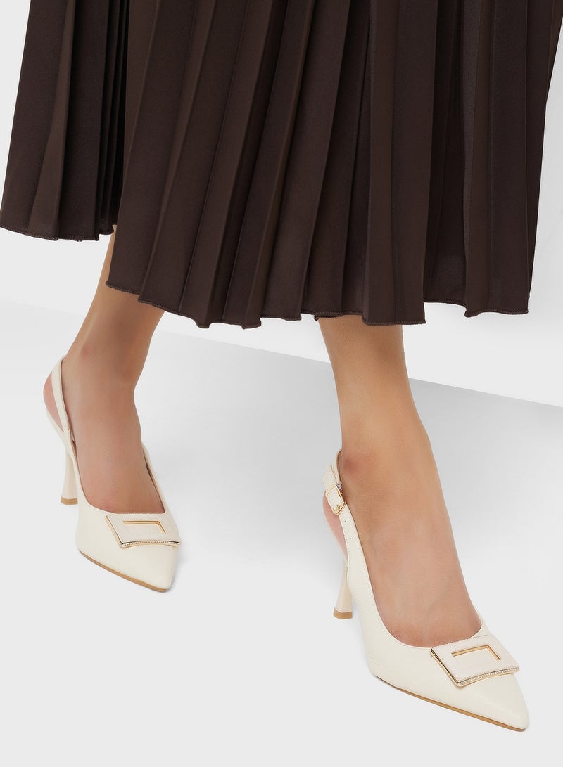 BR High Heeled Sling Back Pump  - Image 5