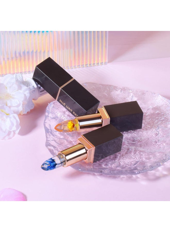 Kormesic أحمر شفاه جيلي شفاف متغير اللون مع زهرة في الداخل، مرطب وملمع ومغذي شفاه يدوم طويلاً - Image 5