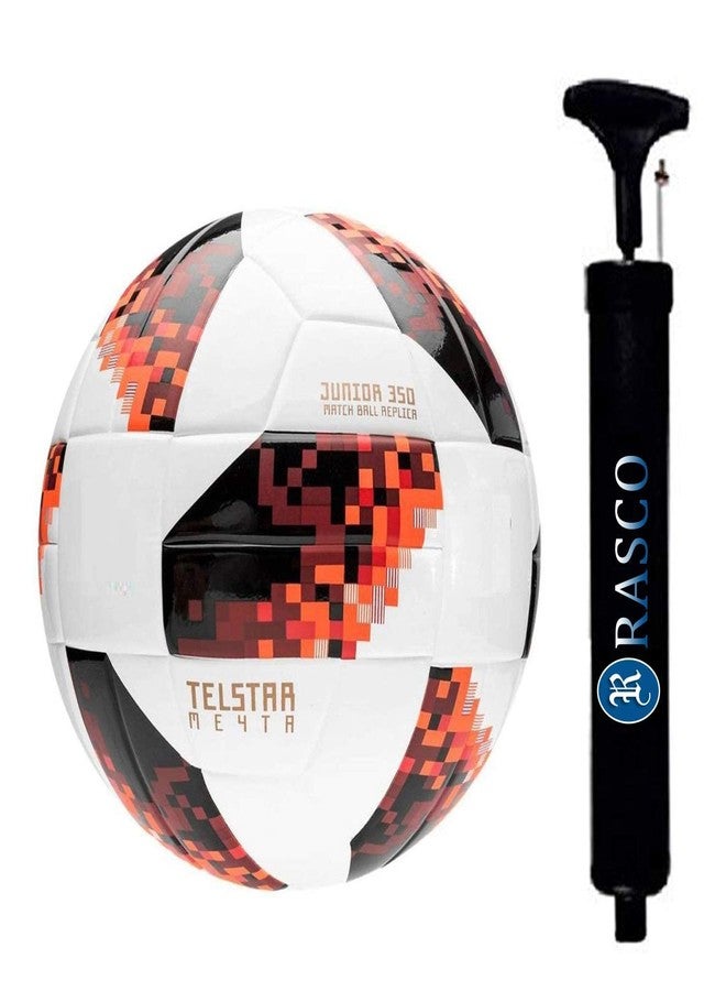 RASCO Combo TELSTAR Football with Air Pump, Size 5, (Red) - Image 1