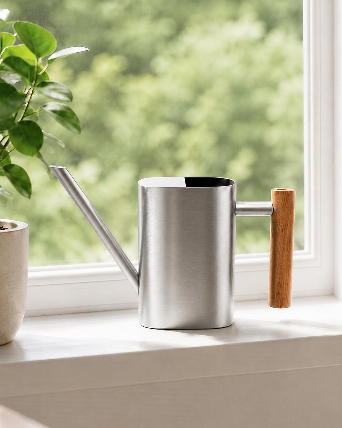 Generic Bamworld Watering Can Indoor Plants 17oz 500ml Metal Silver ...