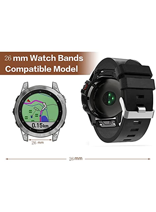 HuHa HuHa Band For Garmin Fenix 5X Sapphire 26mm Leather Steel Buckle Watch Band (Brown) - Image 5