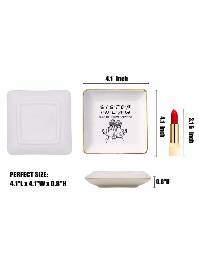 Topthink Sister-in-Law Gift,Bonus Sister Present,Friends TV Show,Unbiological Sis Presentt,Birthday Wedding Mother's Day Christmas Graduation Gifts,I'll Be There for You-Jewelry Tray,Ring Dish,Trinket Holder - Image 5