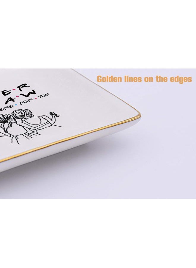 Topthink Sister-in-Law Gift,Bonus Sister Present,Friends TV Show,Unbiological Sis Presentt,Birthday Wedding Mother's Day Christmas Graduation Gifts,I'll Be There for You-Jewelry Tray,Ring Dish,Trinket Holder - Image 3