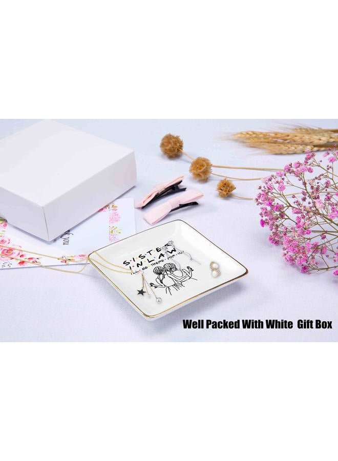 Topthink Sister-in-Law Gift,Bonus Sister Present,Friends TV Show,Unbiological Sis Presentt,Birthday Wedding Mother's Day Christmas Graduation Gifts,I'll Be There for You-Jewelry Tray,Ring Dish,Trinket Holder - Image 2