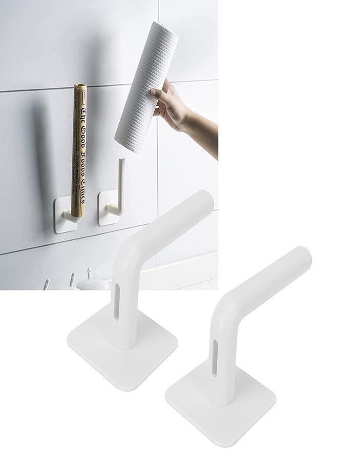CELLEBII® Shelf Organizer, Punch‑Free Hanging Storage Rack Practical 2Pcs Non‑Marking Sticker ABS for Kitchen for Bathroom - Image 1