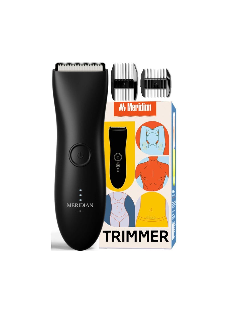 Meridian - Original Body Hair Trimmer for Men and Women, Manscape Trimmer for Men, Pubic Hair Trimmer for Men, Men Trimmer for Pubic Hair, Body Hair Groomers, Groin Hair Trimmer for Men Onyx - Image 1