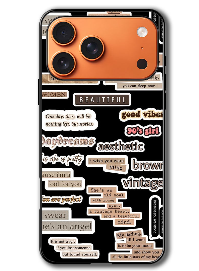 Theodor Case Compatible with Apple iPhone 17 Pro Max 6.9 Inch Protection Shockproof Bumper Cover Beautiful Quote - Image 1