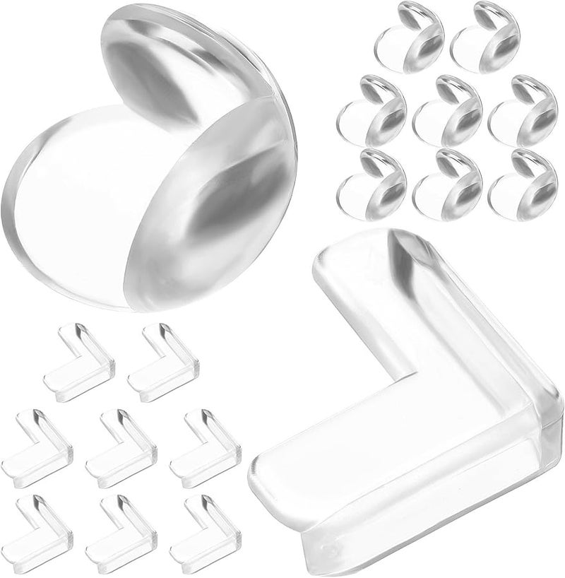 20 Pcs Clear Table Corner Protectors Edge Bumpers Safety Cushion Guards for Sharp Furniture - Image 1