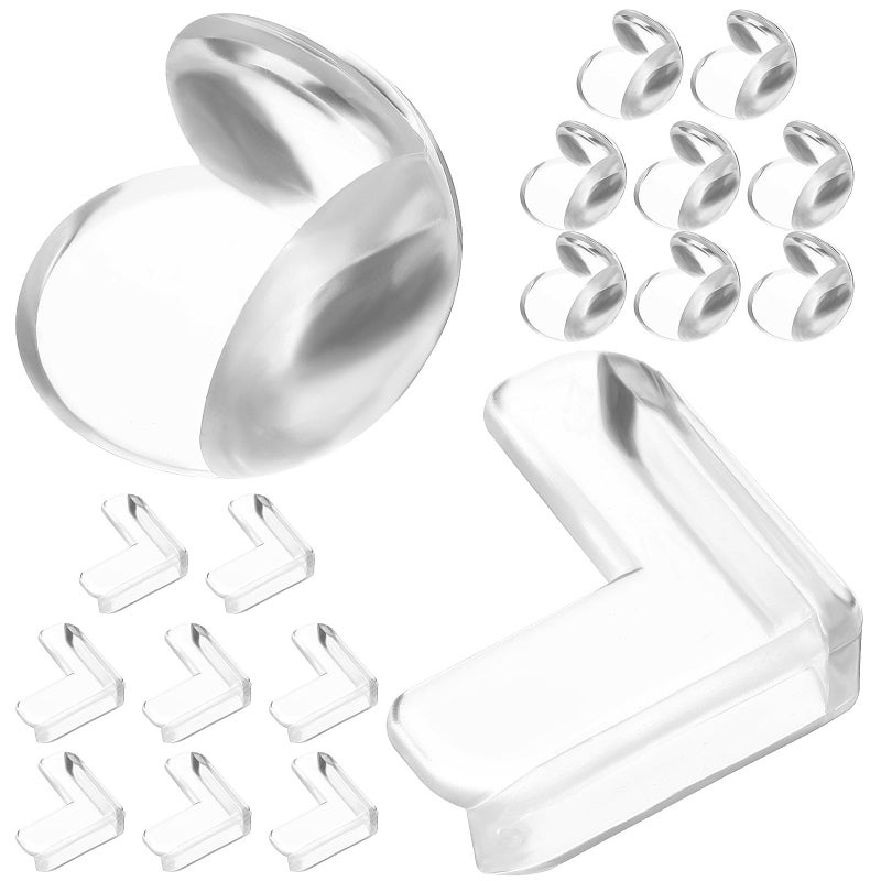 20 Pcs Clear Table Corner Protectors Edge Bumpers Safety Cushion Guards for Sharp Furniture - Image 2