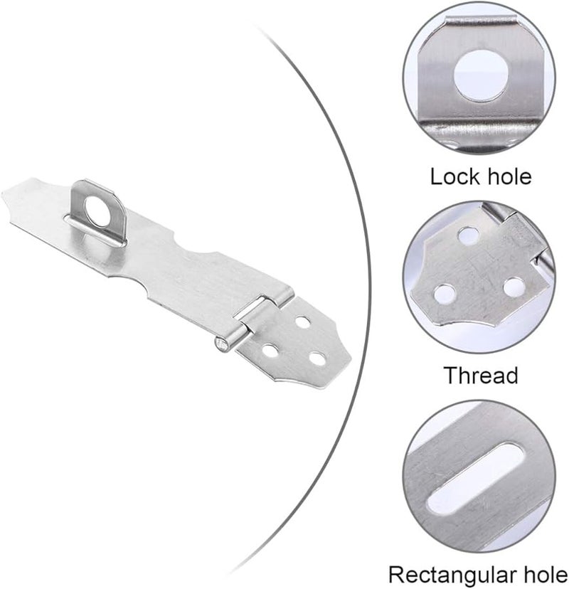 Stainless Steel Hasp Latch Clasp 20pcs for Doors Cabinets Sheds Lockers Tool Boxes Easy Install - Image 5