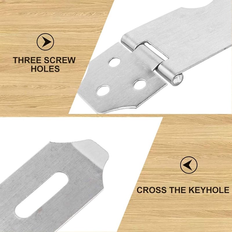 Stainless Steel Hasp Latch Clasp 20pcs for Doors Cabinets Sheds Lockers Tool Boxes Easy Install - Image 4