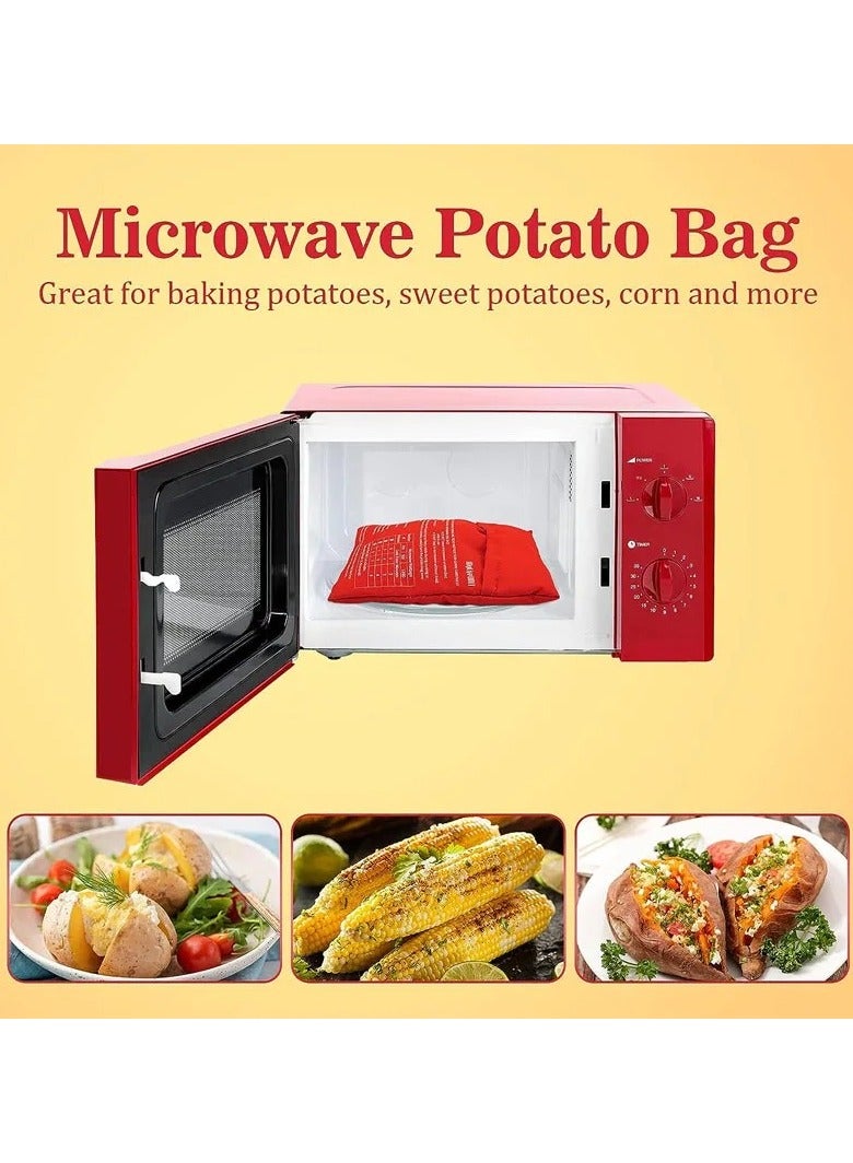 AROAQ Reusable Microwave Potato Cooking Bag Fast Baked Potato Pouch for Perfect Potatoes in Minutes Convenient Kitchen Accessory Red - Image 4