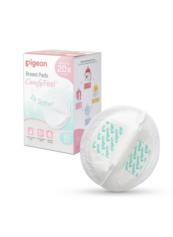 pigeon Pigeon Disposable Nursing Pads for Breastfeeding, Contains Aloe Vera Extracts, Highly Absorbent, 60 Pcs - Image 1
