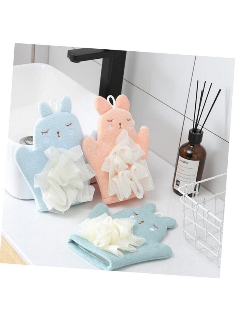 saykfoe 3 Pcs Bath Sponge for Kids Cute Animal Shower Bathing Mitt Loofah Soft Wash Sponge Body Scrub for Baby Toddler  - Image 5