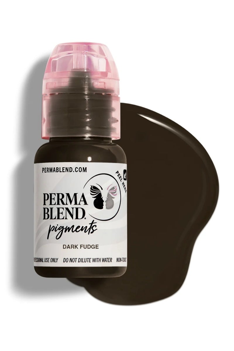 Perma Blend Perma Blend Dark fudge PMU Pigment – 15ml – High Opacity Ink for Microblading & Powder Brows - Image 1