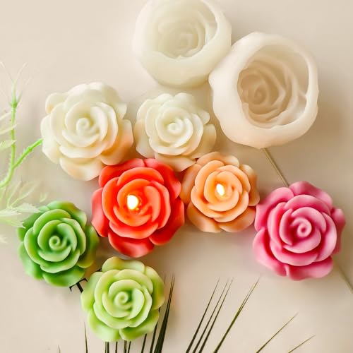 ESEENS 2 Pack Flower Soap & Candle Mold - Silicone 3D Molds for Flower, Peony & Home Decor - Resin Casting & Making Molds - Image 5
