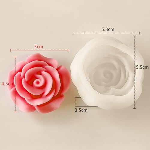 ESEENS 2 Pack Flower Soap & Candle Mold - Silicone 3D Molds for Flower, Peony & Home Decor - Resin Casting & Making Molds - Image 4