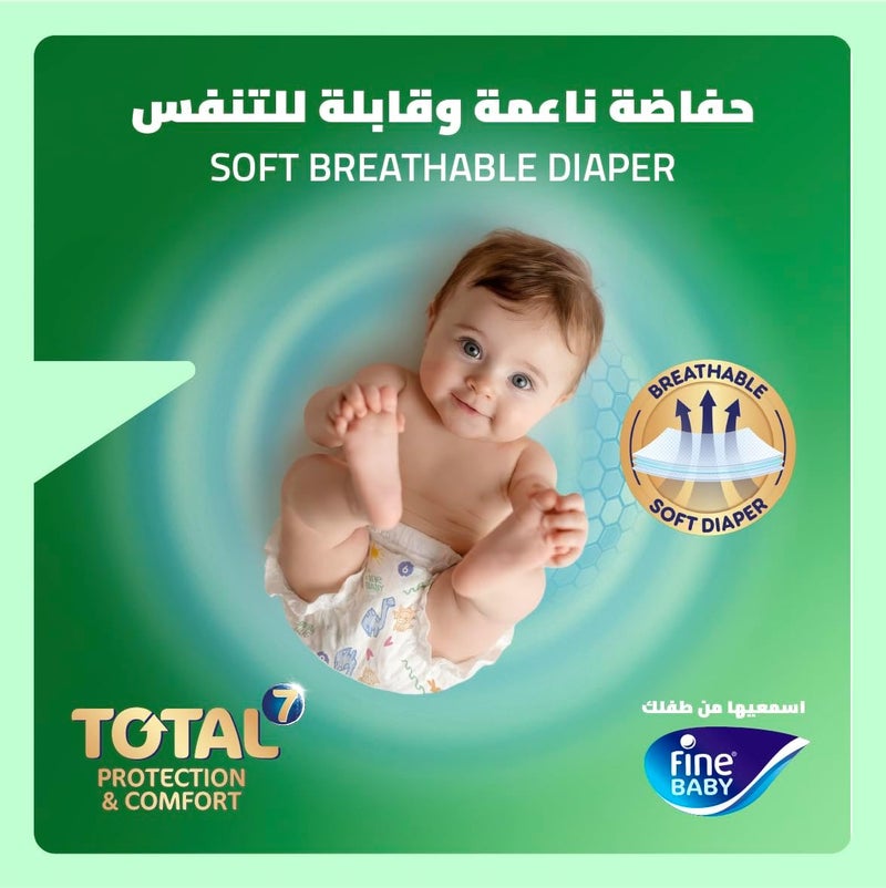 Fine Baby Total 7 Diapers, Size 6 Junior (16+ kg), 36 Count. Superior Protection & Comfort, Extra Absorbent, Improved Formula - Image 3