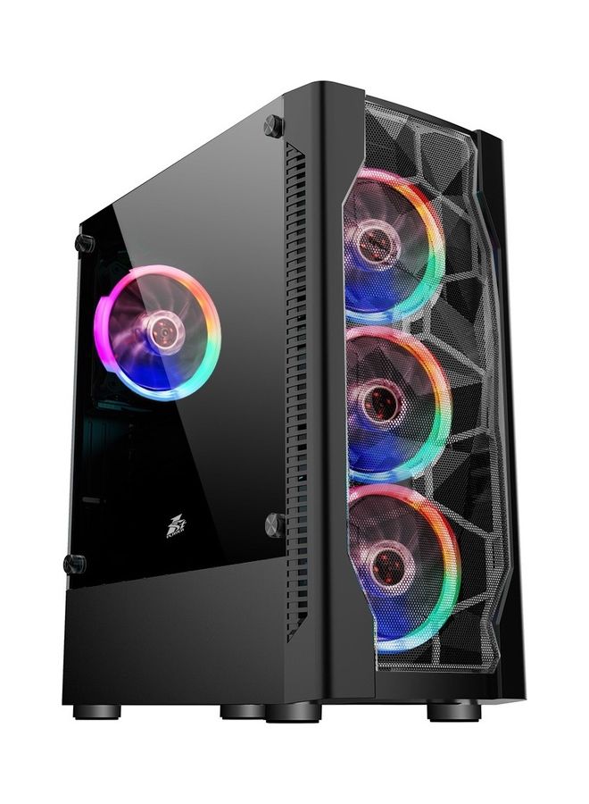 بى سى ألعاب سوبر فوكس تى ام دى مع معالج كور i5-12400F / ذاكرو رام 16 جيجابايت / سعة تخزين 1 تيرابايت إس إس دي / نظام تشغيل ويندوز 10 برو / بطاقة رسومات ار تى اكس 4060 سعة 8 جيجابايت أسود