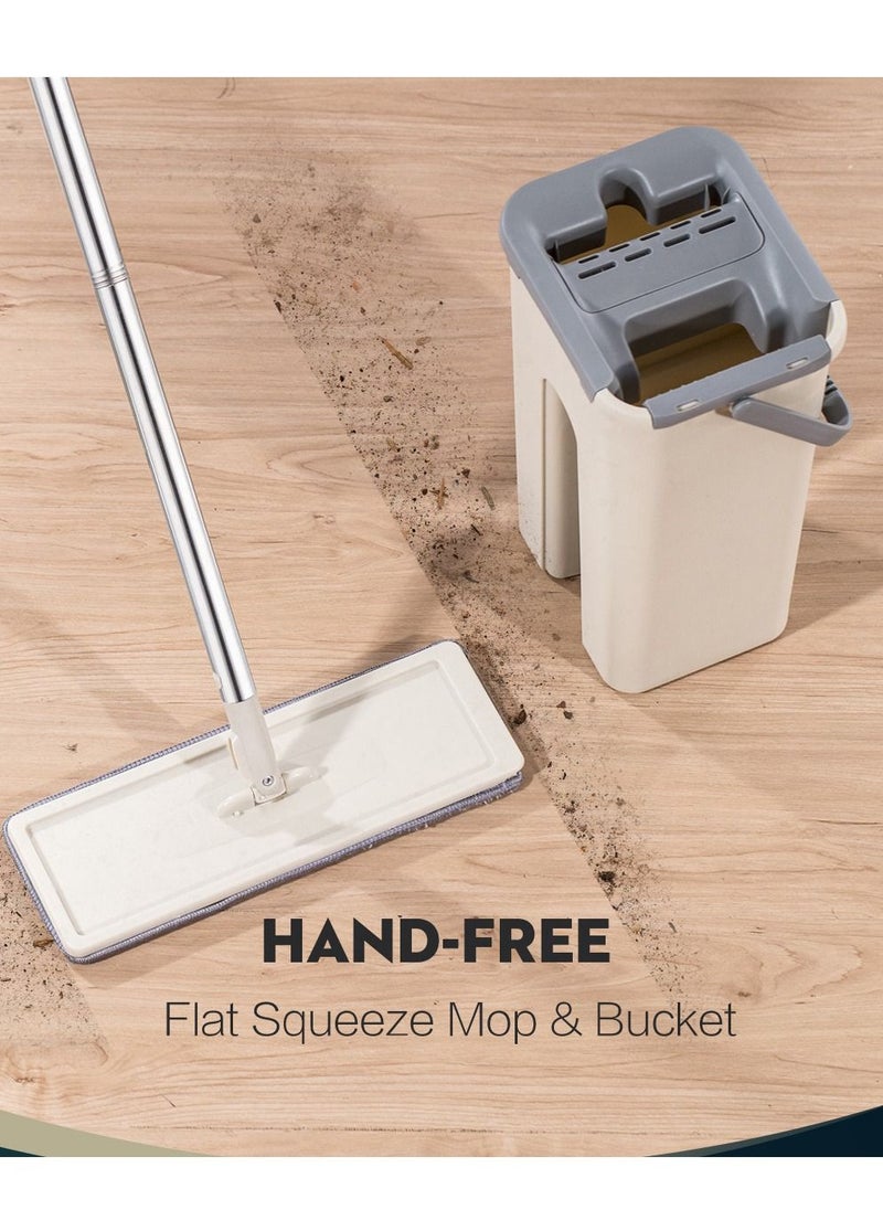 Scratch Scratch Cleaning Mop with 2 in 1 Self Clean Wash Dry Hands Free Flat Mop  - Image 4