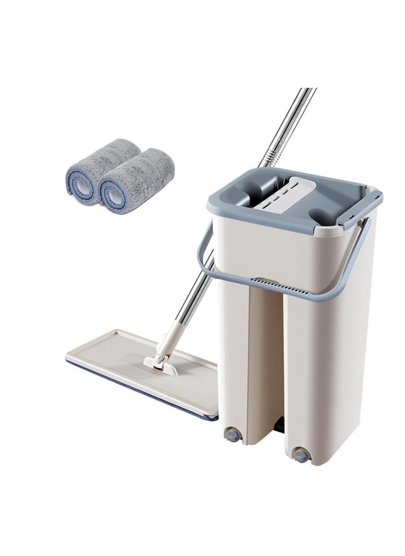 Scratch Scratch Cleaning Mop with 2 in 1 Self Clean Wash Dry Hands Free Flat Mop  - Image 1