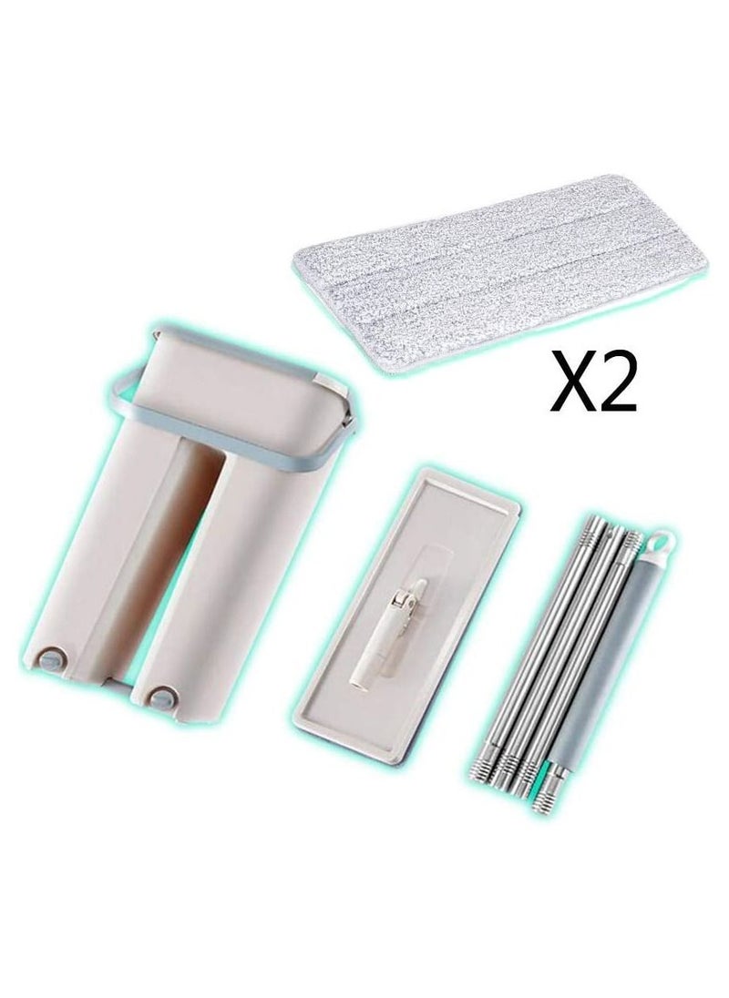 Scratch Scratch Cleaning Mop with 2 in 1 Self Clean Wash Dry Hands Free Flat Mop  - Image 2