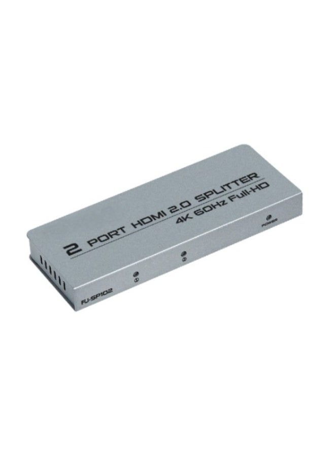 Haing موزع HDMI 4Kx2K 1x2 مدخل 1 مخرج 2 4K مع موزع UHD 2.0V W محول طاقة 12V 1A - Image 3