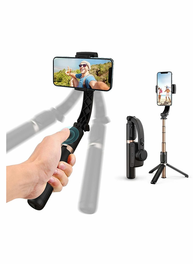 Portable Selfie Stick Gimbal Stabilizer with Tripod and Remote for Smooth Video Recording and Vlogging with Smartphones - Image 1