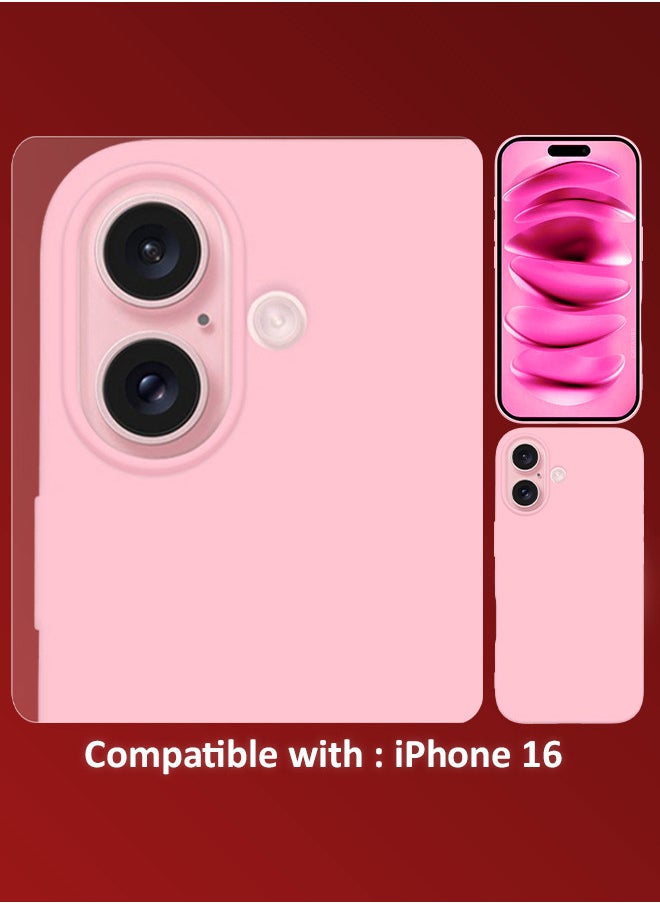 CATANES (for iPhone 16) 2 Pack Case and Screen Protector, Slim Silicone Case, Full Covered Anti Scratch Shockproof Protective Cover  - Image 3