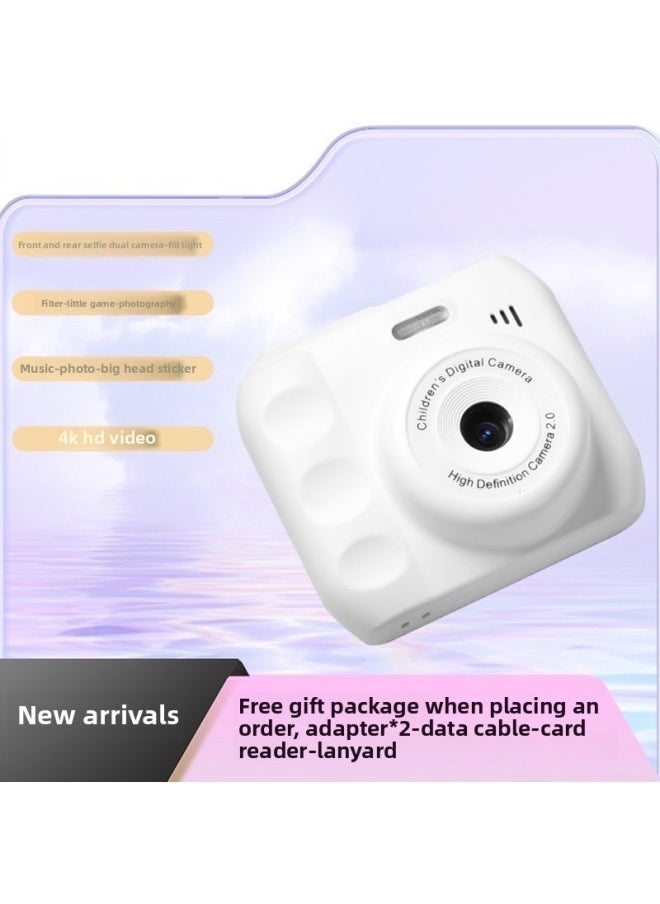 Generic The High-definition Dual-camera Cute Digital Camera Campus Students Can Take Photos To Upload Mobile Phone Travel Camera-Body Color:4k Black [can Take Selfies, Record Videos, Listen To Music + Fill Light] Multiple Filters - High-speed 64g Memory Card [free Luxury Gift Package] Gift  - Image 2