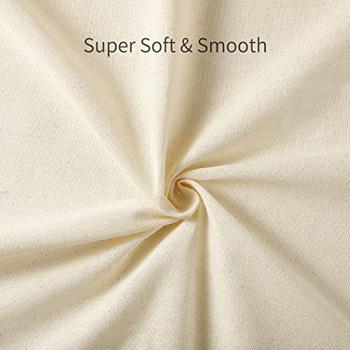 Zoblise 100% Cotton Muslin Fabric: 5 Yards x 63" Natural Color Muslin, 100% Cotton Fabric, Natural Unbleached, for Sewing Draping Material - Image 3