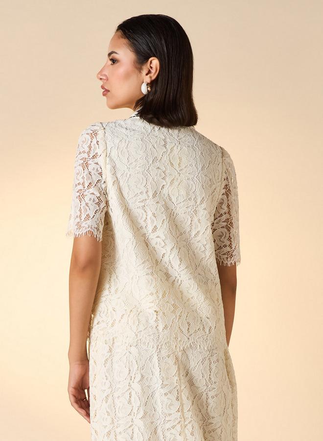 2Xtremz Laced Collared Top with Button Placket - Image 3