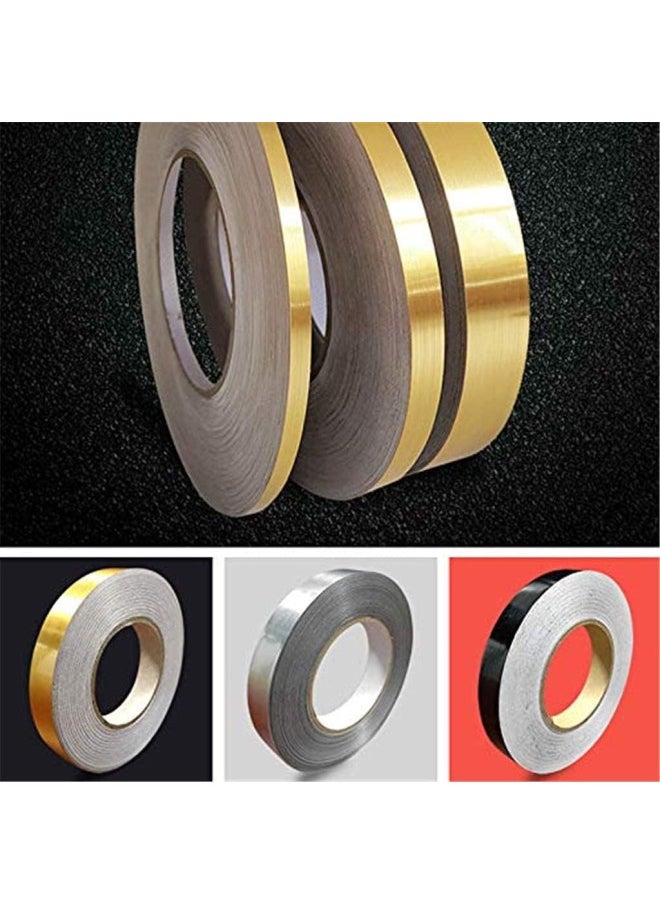 silvercnc - Ceramic Tile Gap Tape Self-Adhesive Ground Floor Tile Gap Sealing Tape Gold Foil Strip 50M - Image 1