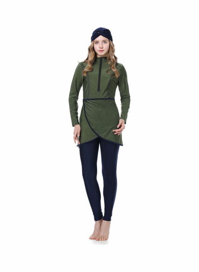 NIBEMINENT Islamic Long Sleeve Swimwear Burkini Green  - Image 1