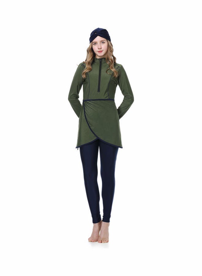 NIBEMINENT Islamic Long Sleeve Swimwear Burkini Green  - Image 4