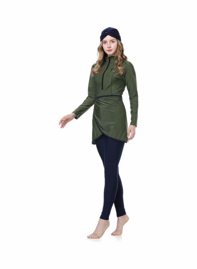 NIBEMINENT Islamic Long Sleeve Swimwear Burkini Green  - Image 3