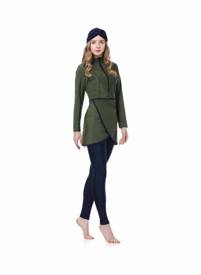 NIBEMINENT Islamic Long Sleeve Swimwear Burkini Green  - Image 5