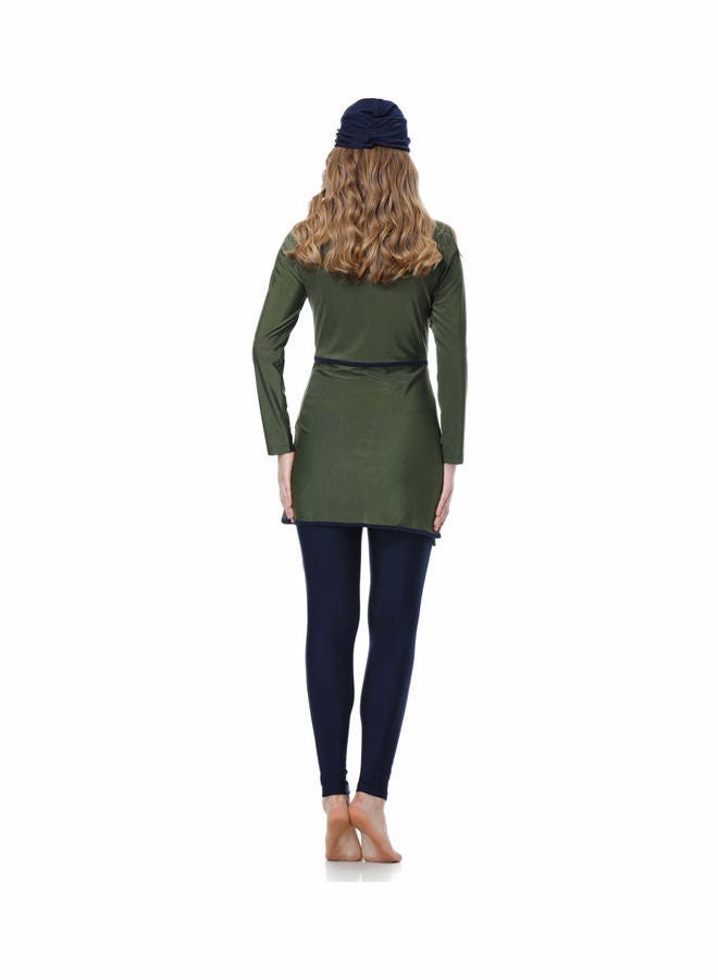 NIBEMINENT Islamic Long Sleeve Swimwear Burkini Green  - Image 2