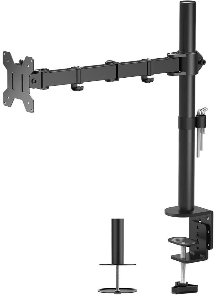 Single Monitor Arm - Adjustable Monitor Mount for 13-32 inch Screens, Holds up to 10 kg - Image 2