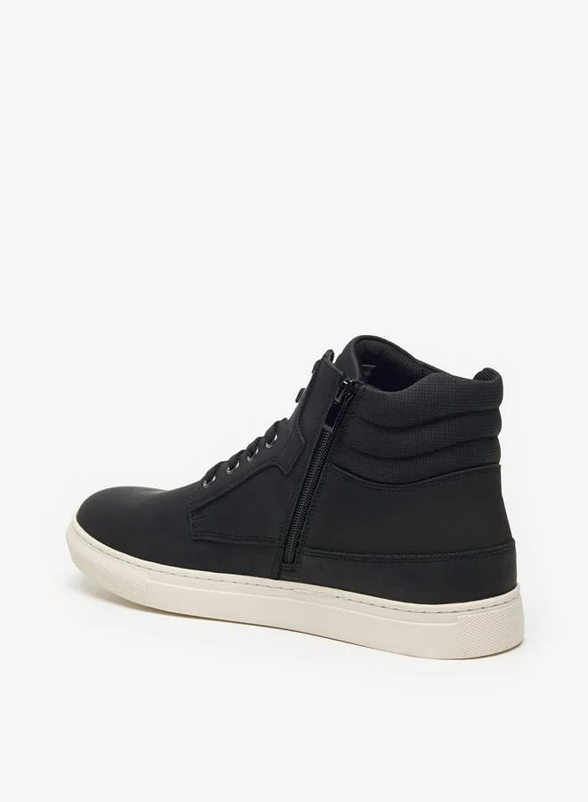 Lee Cooper Men's Solid Boots with Zip Closure