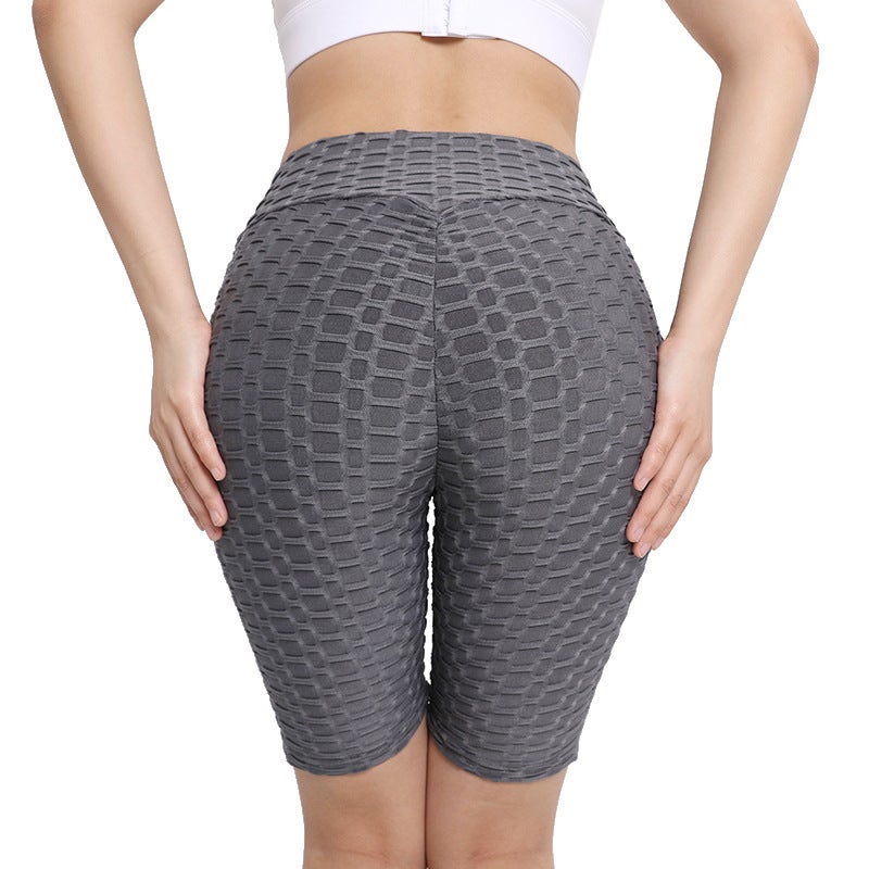 High-Waisted Yoga Pants for Women – Slim Fit Elastic Leggings with Five-Point Pockets - Image 4